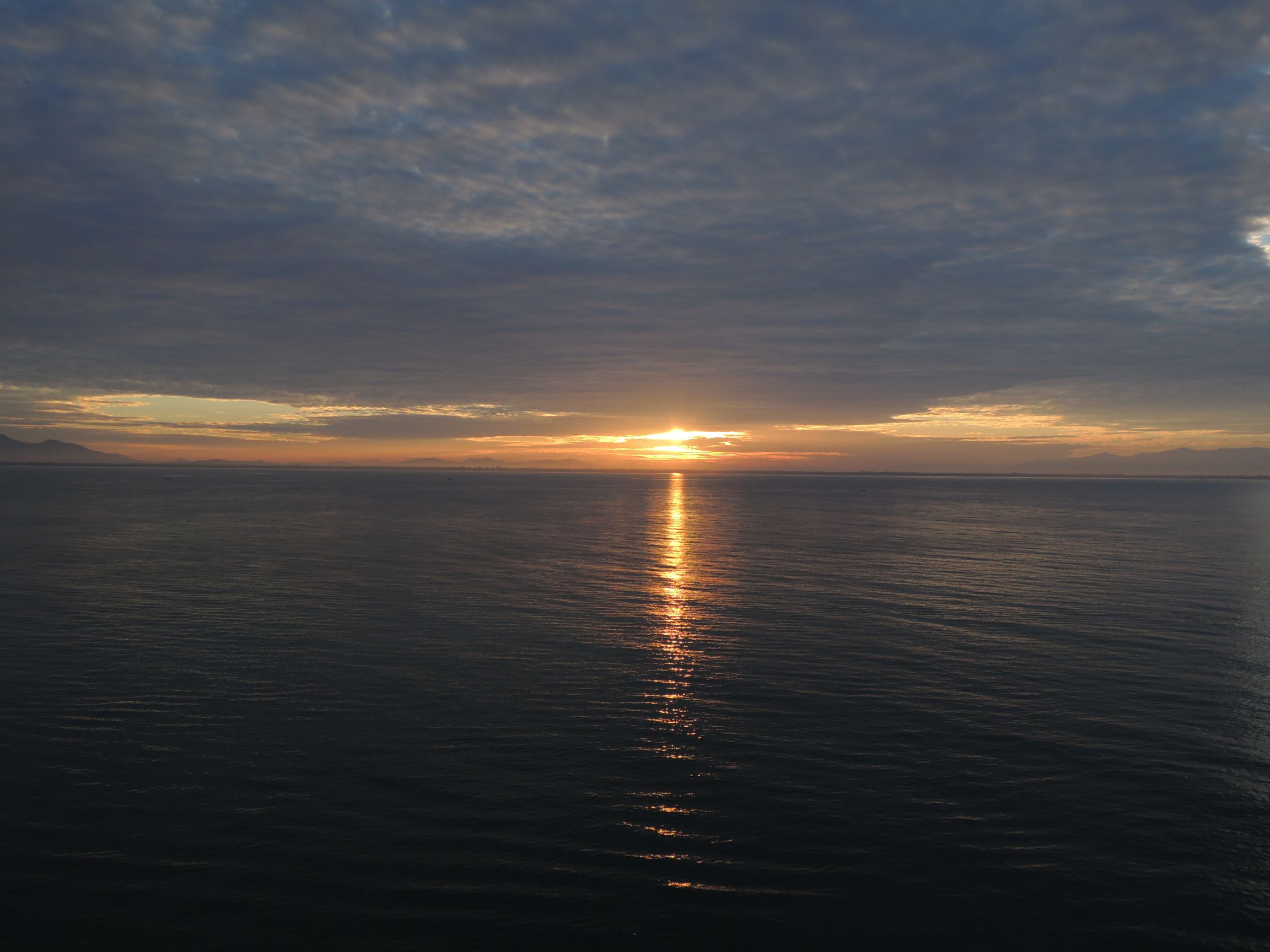 Sunrise in Malacca Strait 